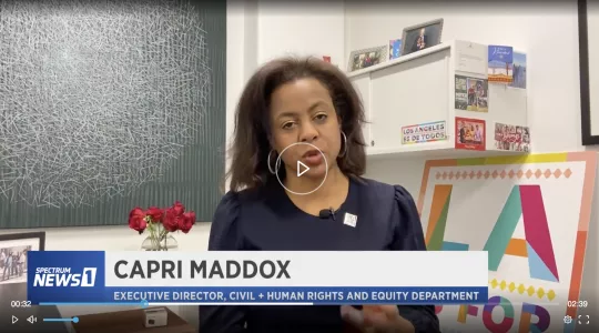 Capri Maddox on Spectrum News for LA For All