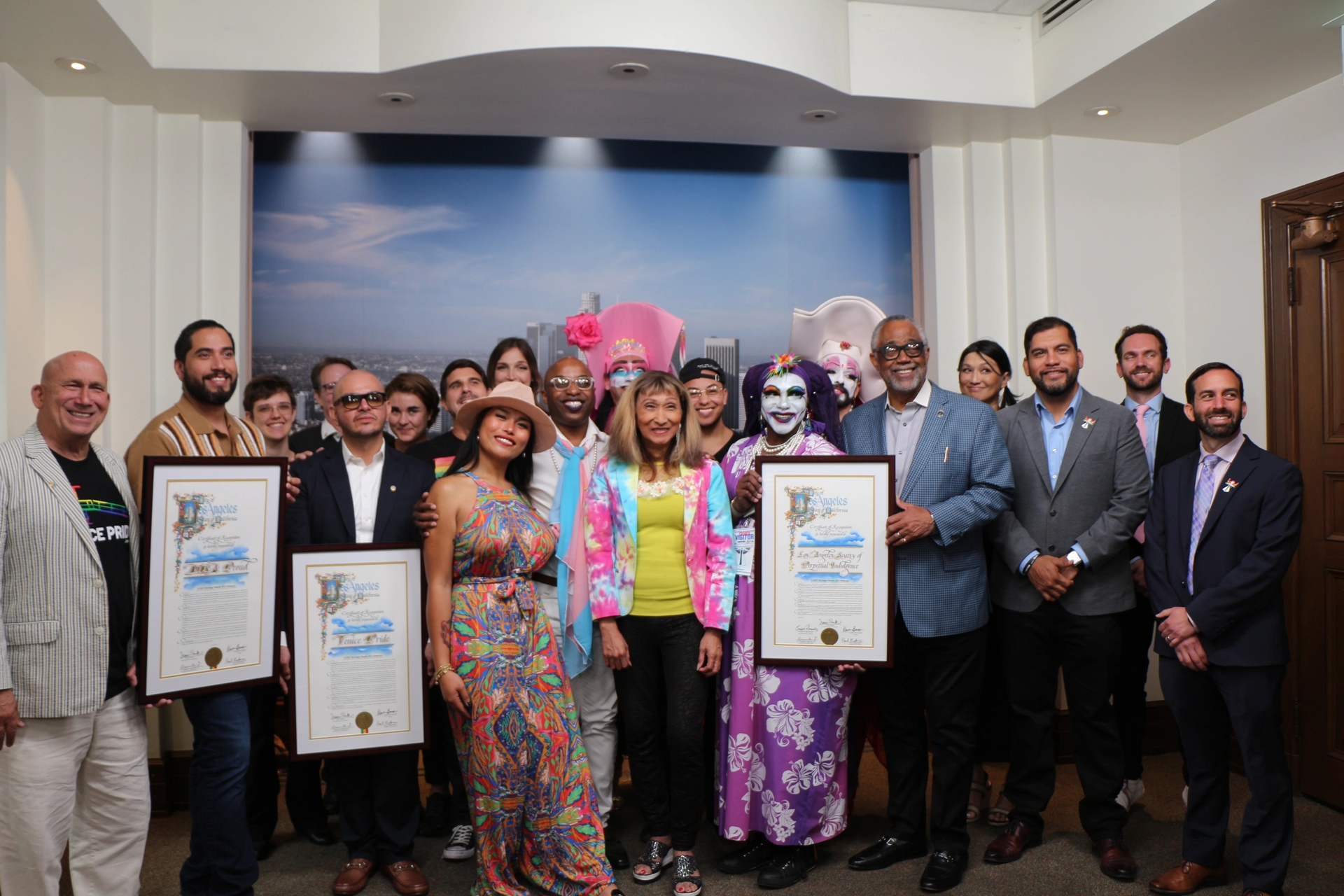 group photo of TAC and Pride Presentation City Council honorees