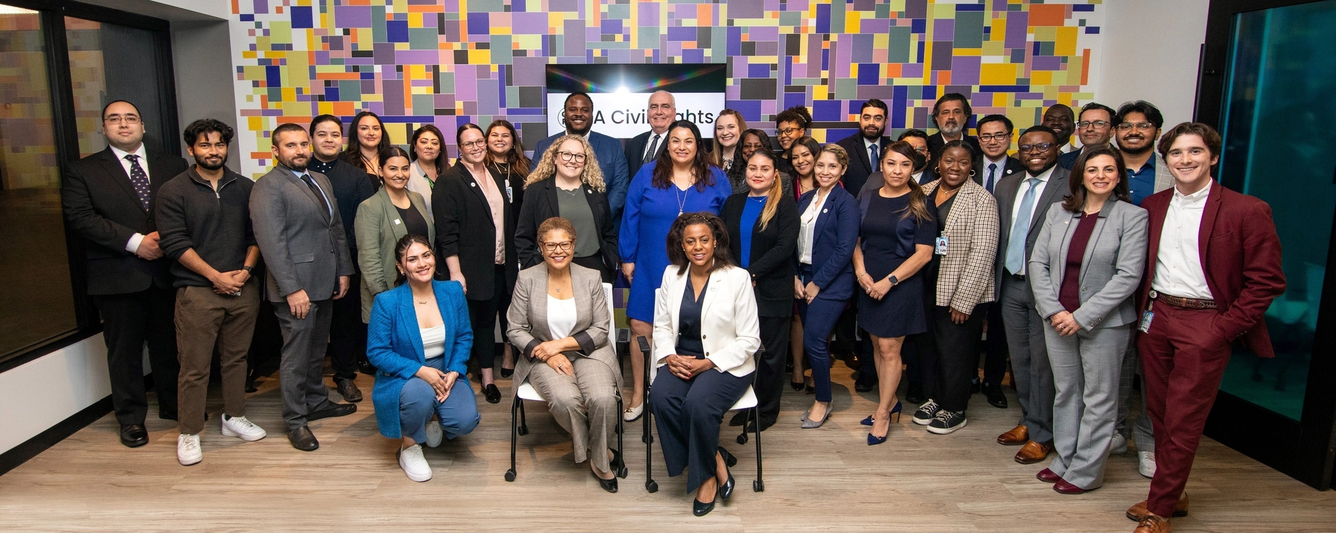 Los Angeles Mayor Karen Bass and the staff of LA Civil Rights