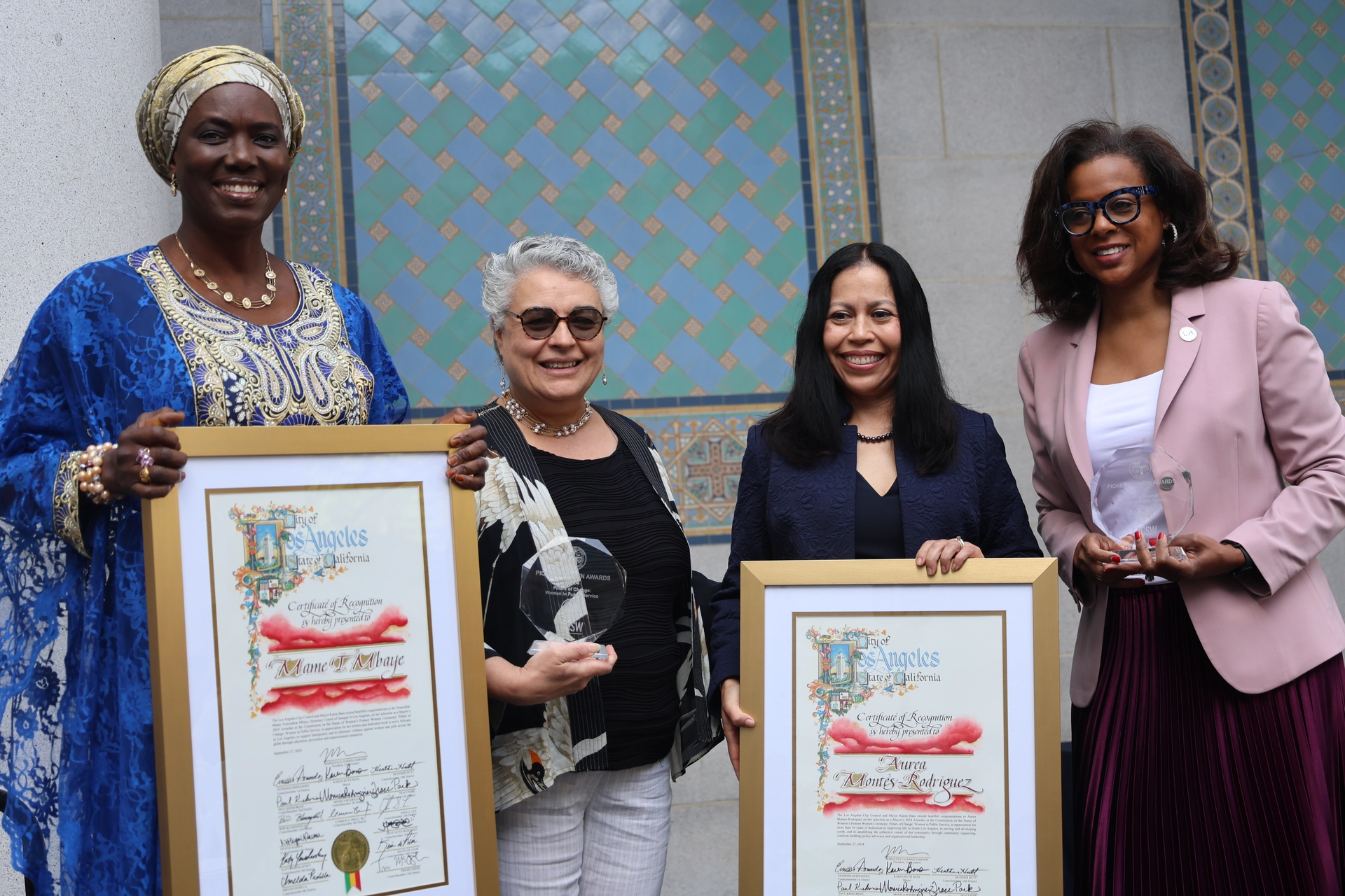 Mayor's Office Pioneer Woman Awardees