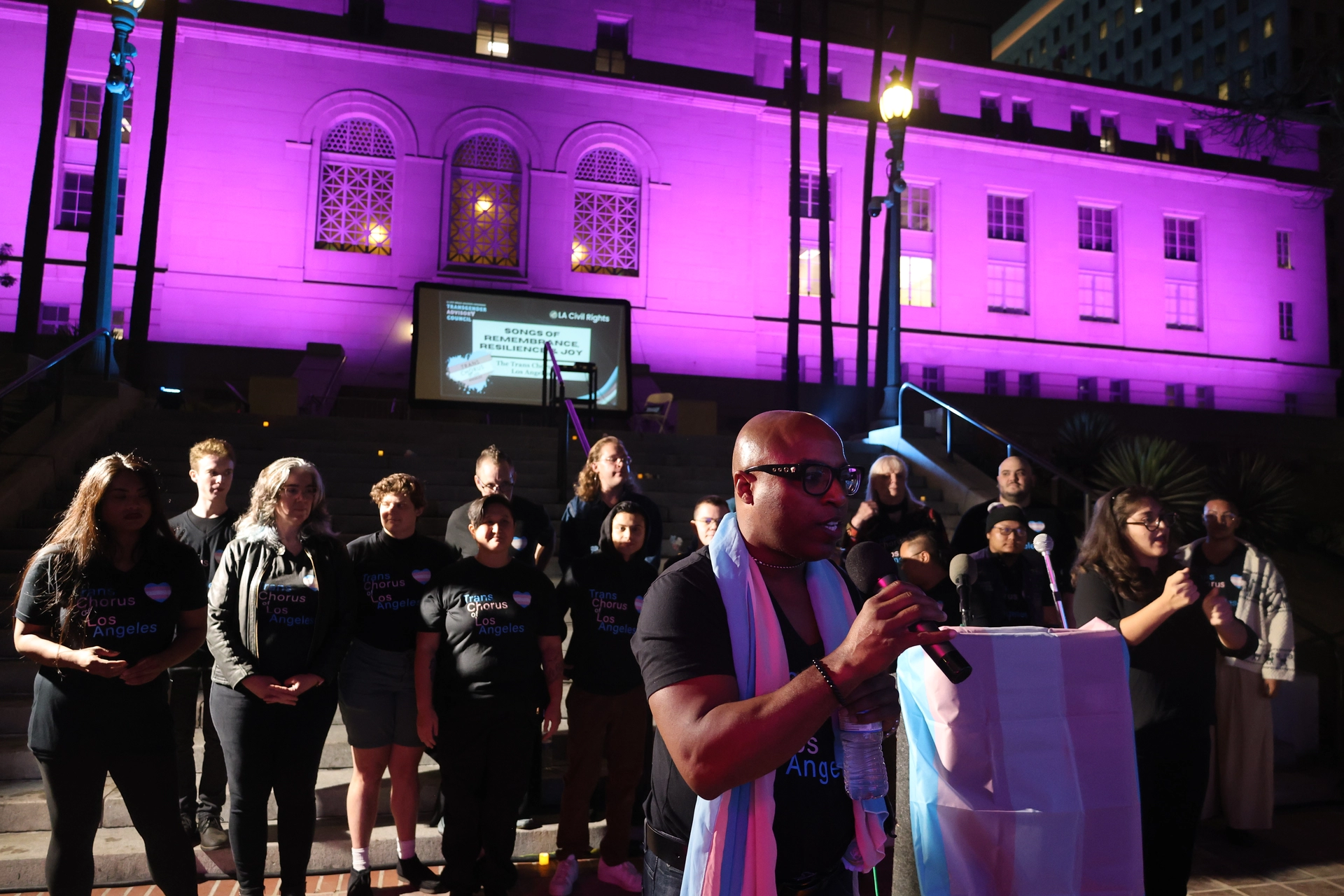 Trans Chorus LA performing at the 2023 Trans Day of Remembrance ceremony 