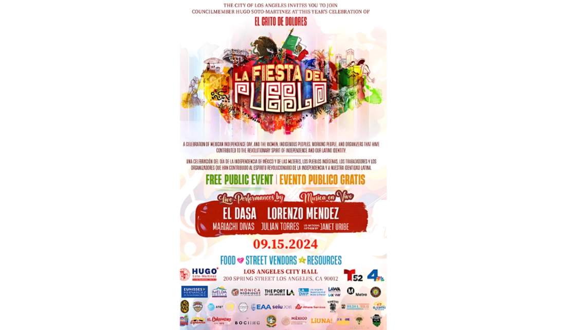 Flyer promoting El Grito and other pueblo events taking place on September 15