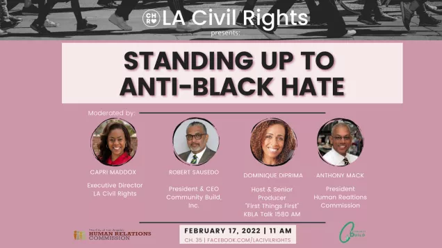 Standing Up to anti-Black Hate card