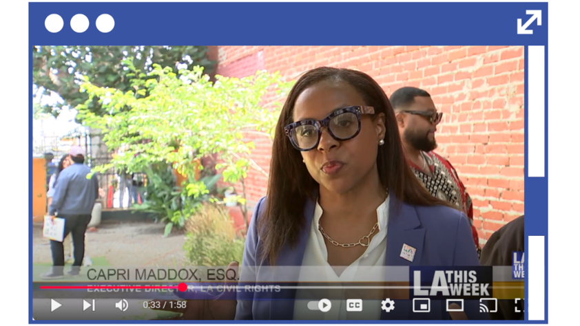 Capri Maddox, Executive Director of LA Civil Rights, speaks in an interview on LA This Week.