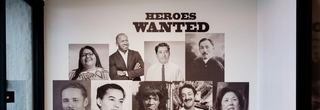 Heroes wanted mural