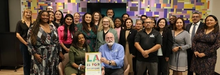 Father Greg Boyle group photo with LA Civil Rights staff